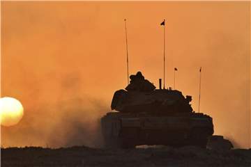 Ein Panzer der türkischen Armee 2017 nahe der irakischen Grenze. Foto: Uncredited/Pool Turkish Military
