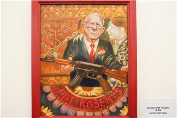 Ein Porträt des US-Senators Pat Roberts, gemalt von der Künstlerin Rachel Foster. Foto: Johannes Schmitt-Tegge
