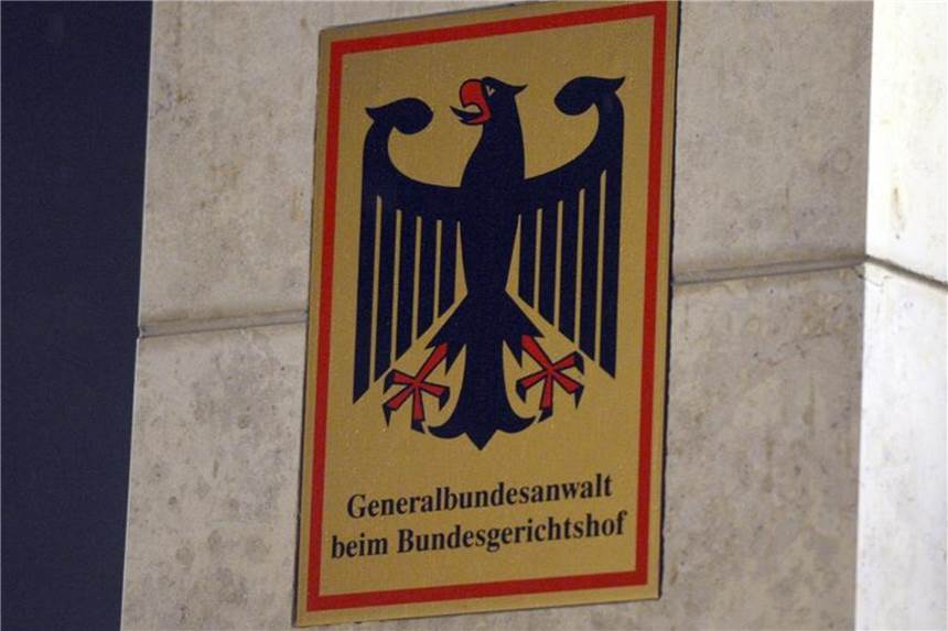 Rizin-Bombenbauer plante islamistischen Anschlag Ein Schild weist auf das Gebäude der Bundesanwaltschaft hin. Foto: Franziska Kraufmann/Archiv