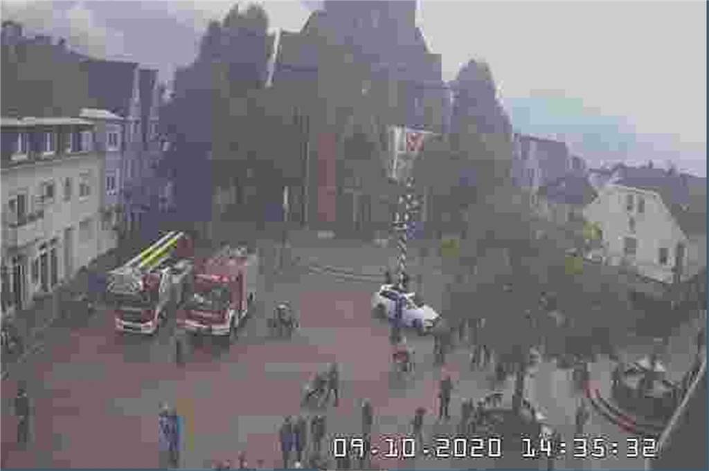 Webcam am Markt defekt: Stadt kennt Problem, Priorität hat es nicht Ein Screenshot aus dem Oktober, als die Webcam noch funktioniert hat.