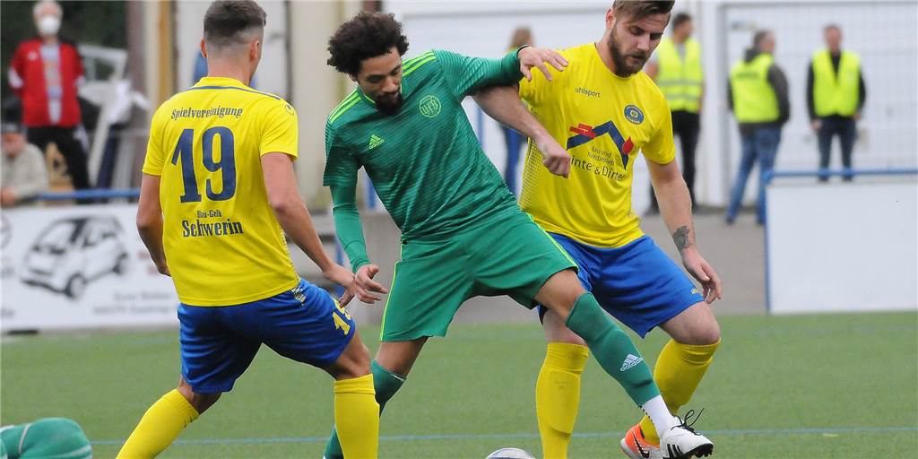 Ein Spieler der Spielvereinigung Schwerin kam am Sonntag endlich zum Einsatz.