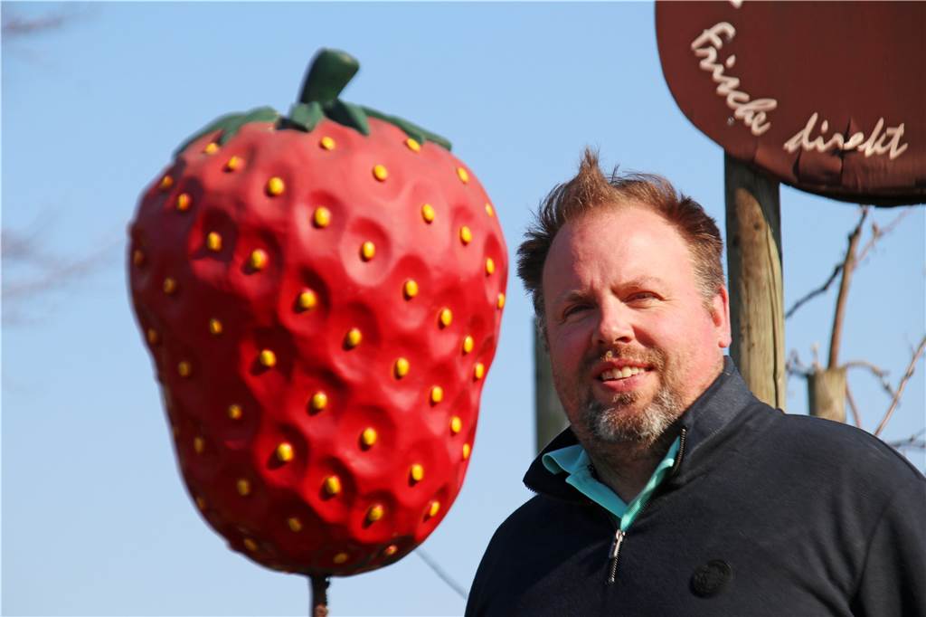 Bald Mangel an Obst, Salat, Gemüse? Landwirt malt düsteres Szenario Ein symbolisches Bild: Von der Erdbeerernte ist der Grevelner Landwirt Friedrich Mertin abhängig.