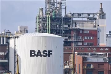 Ein Tankbehälter mit der Aufschrift „BASF“. Foto: Uwe Anspach/Archiv