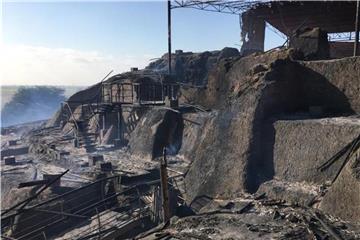 Ein Trümmerfeld: Die archäologischen Stätte Ventarron nach dem verheerden Brand. Foto: Agentur Andina