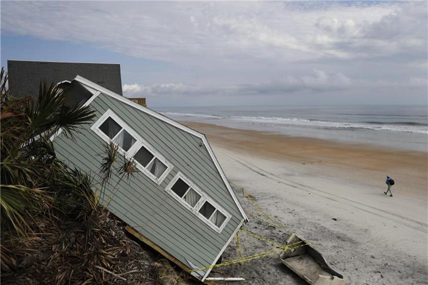 Hurrikan-Experten erwarten weniger Wirbelstürme Ein vom Hurrikan "Irma" im September 2017 zerstörtes Haus in Florida. Foto: David Goldman/AP