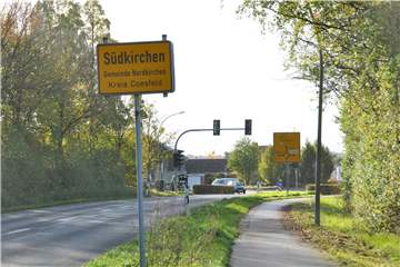 Ein weiterer Vorschlag der CDU zur Entschärfung der Verkehrssituation am Kreisverkehr in Südkirchen: den Ortseingang vorzuverlegen.