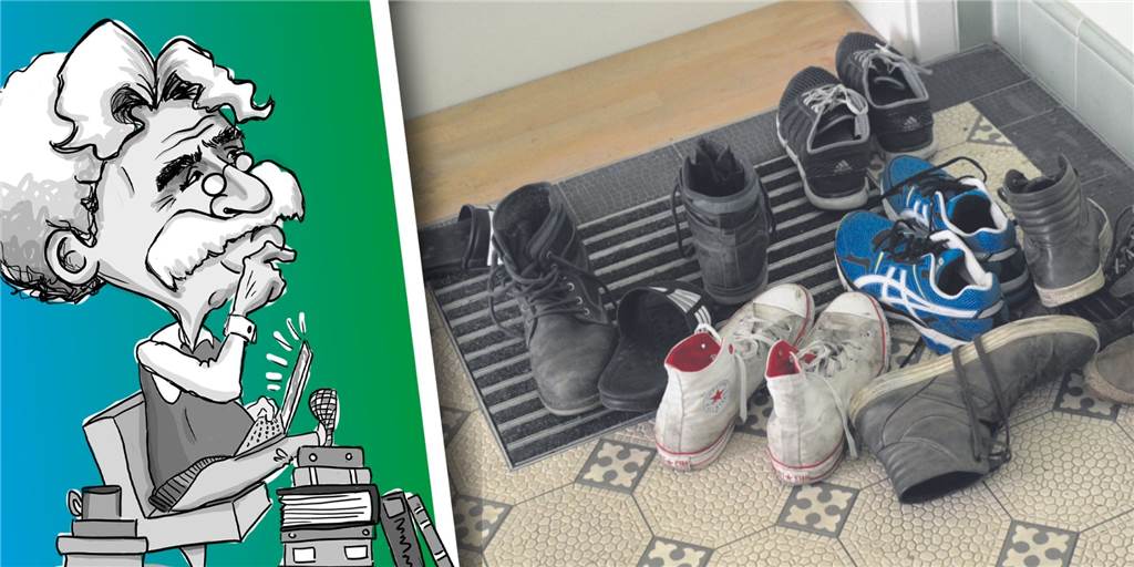 Frag doch Onkel Max: Dürfen Schuhe im Treppenhaus abgestellt werden? Ein wildes Durcheinander von Schuhen im Flur? Das sollte nicht sein!