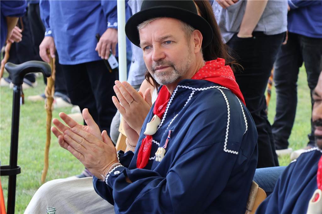 Eindrücke vom Aufmarsch der Trachtenschützengilde Üfte-Overbeck auf der Festwiese in Schermbeck
