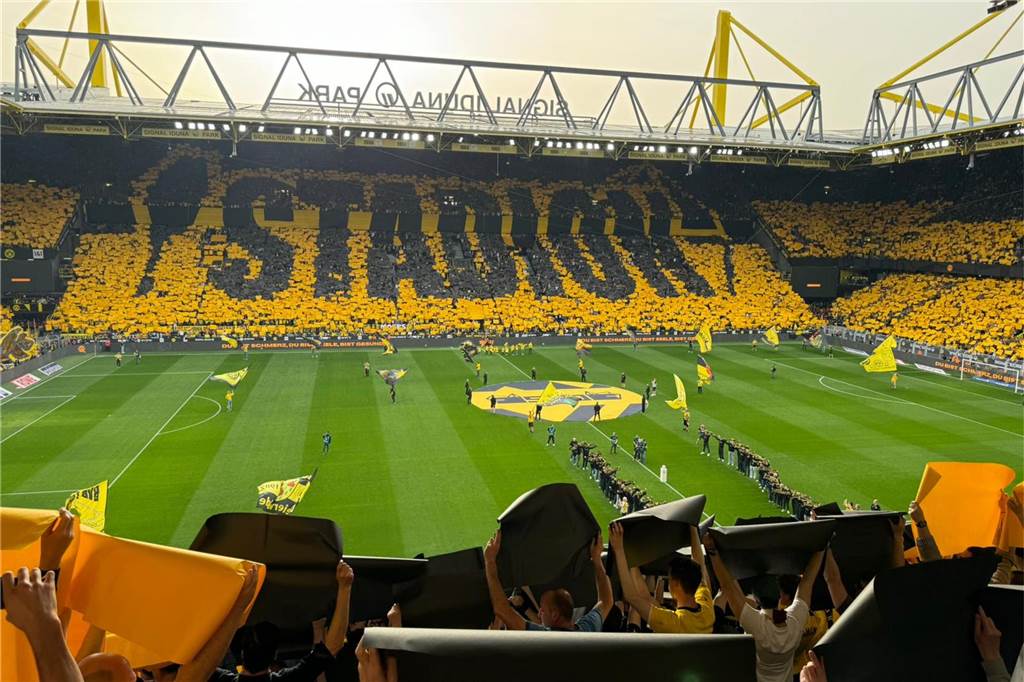 Choreografie auf der West-Tribüne