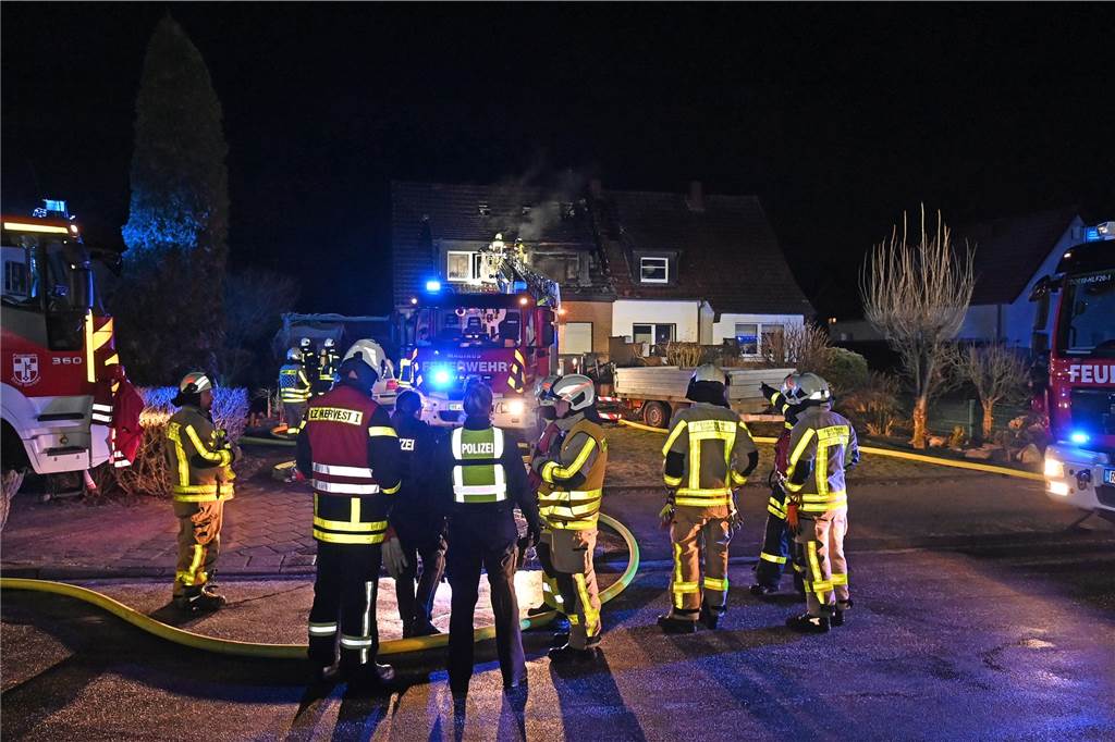 Eindrücke vom Feuerwehreinsatz an der Ellerbruchstraße in Dorsten