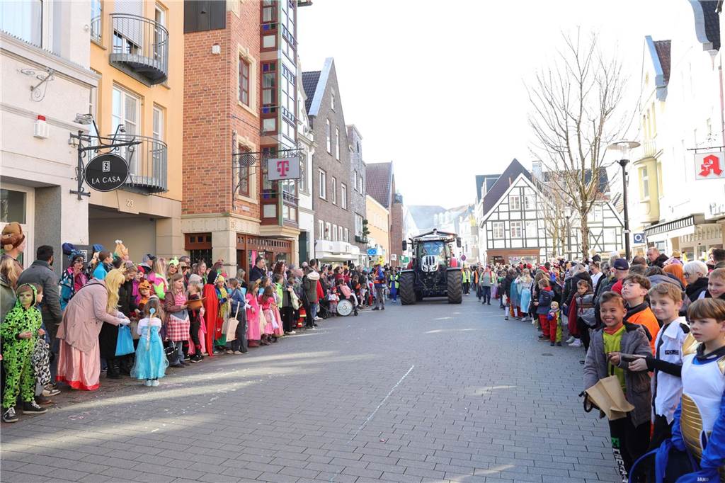 Menschen feiern Karneval in Werne