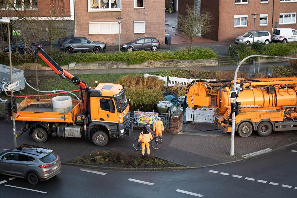 Eindrücke von den Arbeiten an der Pumpe der Wall- und Grabenanlage in Dorsten