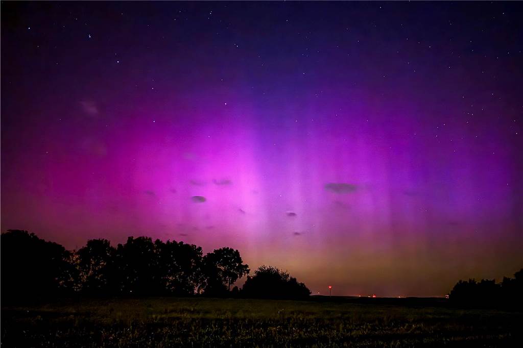 Eindrücke von den Polarlichtern über Dorsten