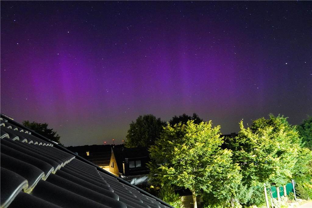 Eindrücke von den Polarlichtern über Dorsten