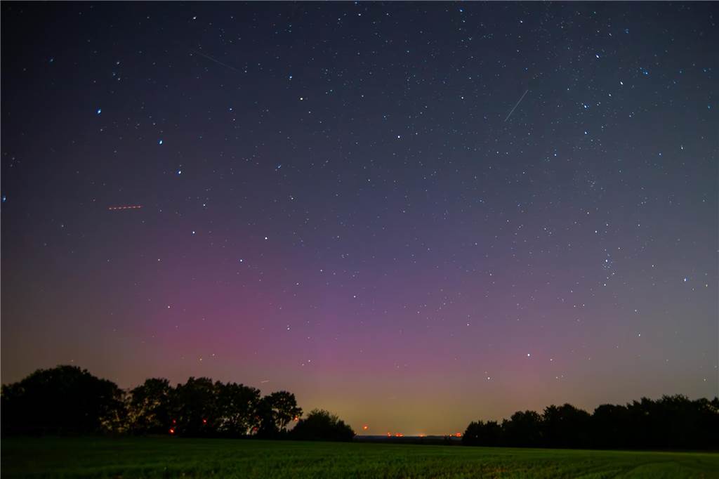 Eindrücke von den Polarlichtern über Dorsten