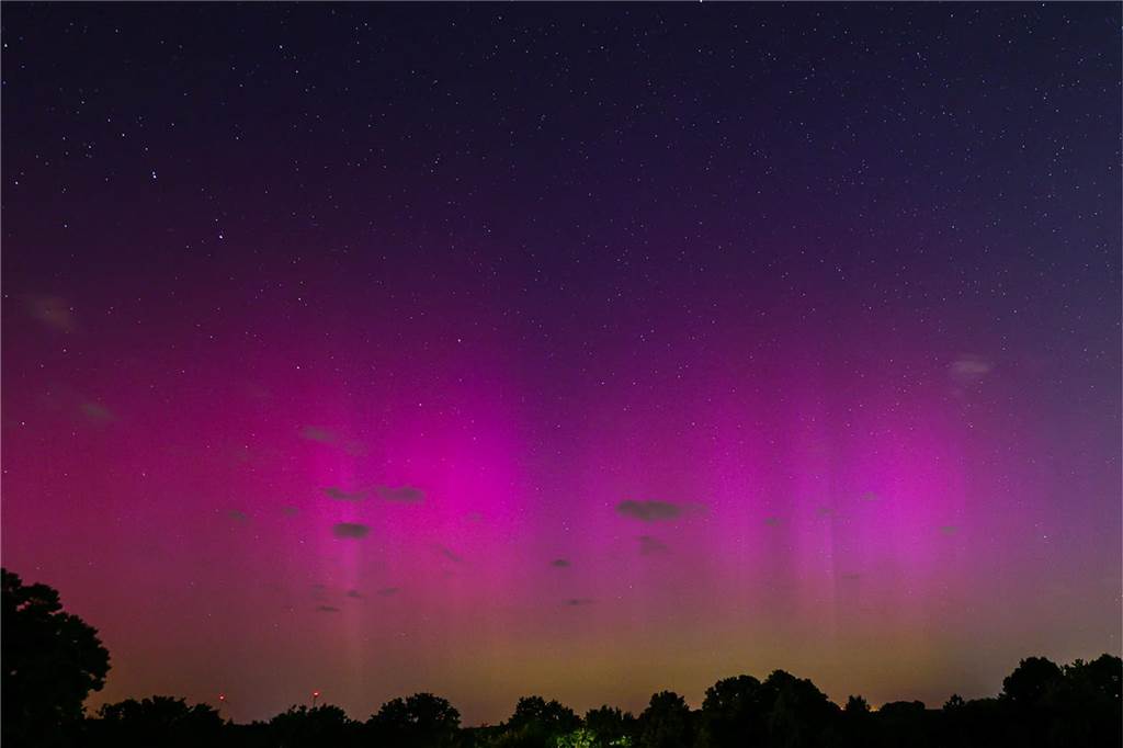 Eindrücke von den Polarlichtern über Dorsten
