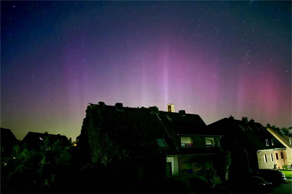 Eindrücke von den Polarlichtern über Dorsten