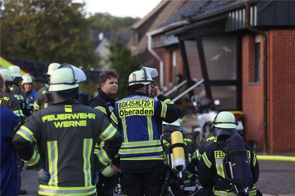 Eindrücke von der Einsatzstelle am Dienstagnachmittag (22.10) an der Körnerstraße in Werne. 