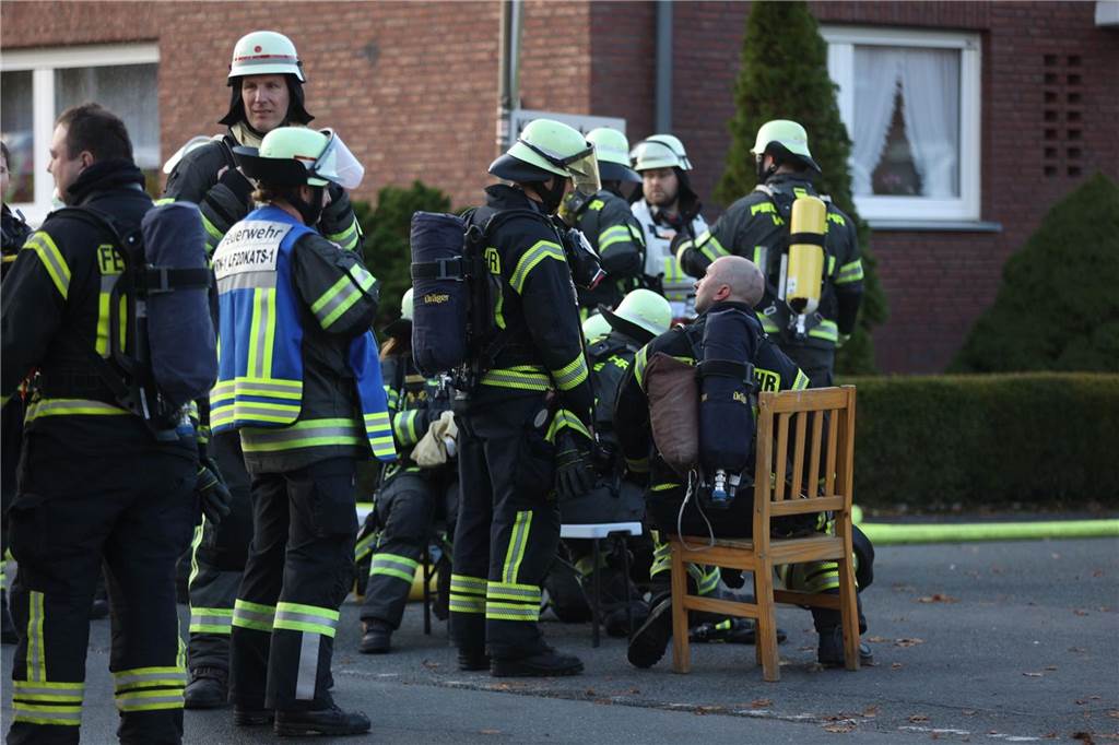 Eindrücke von der Einsatzstelle am Dienstagnachmittag (22.10) an der Körnerstraße in Werne. 