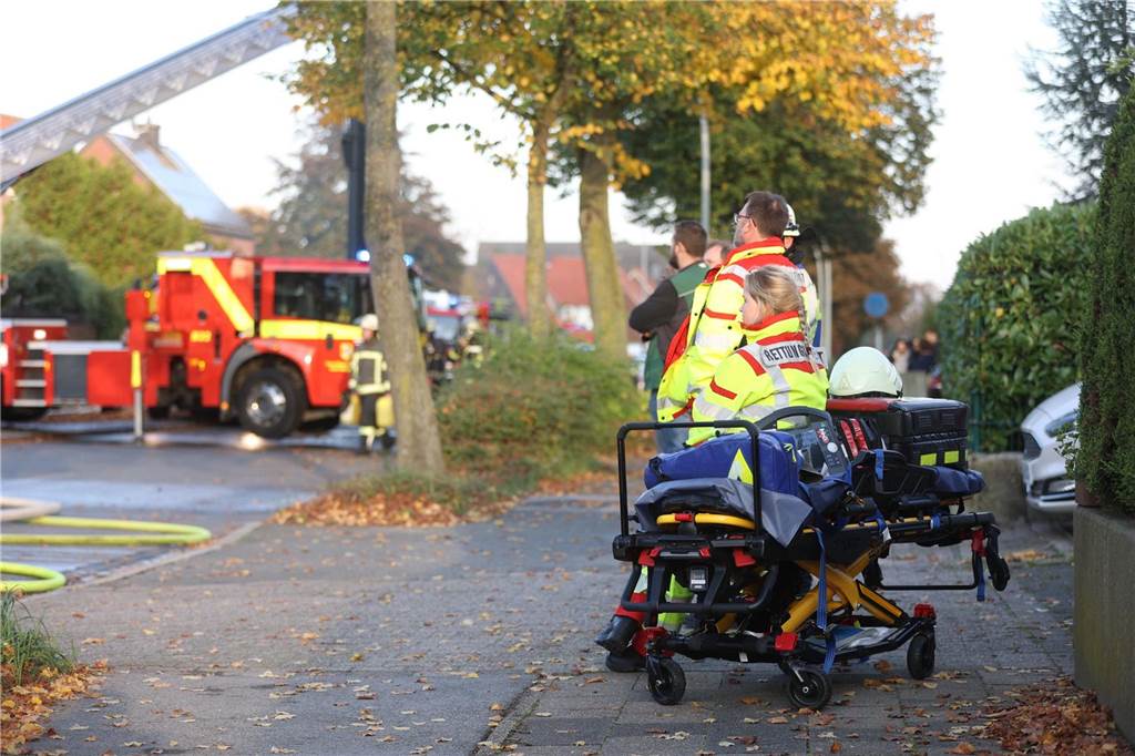 Eindrücke von der Einsatzstelle am Dienstagnachmittag (22.10) an der Körnerstraße in Werne. 