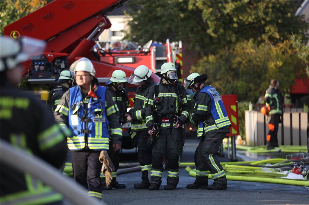 Eindrücke von der Einsatzstelle am Dienstagnachmittag (22.10) an der Körnerstraße in Werne. 