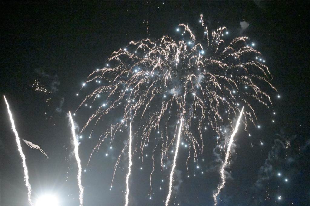 Viele Fotos vom Drachenfest in Lünen 2023: Feuershow am Abend als Publikumsmagnet Eindrücke von Feuershow und Feuerwerk beim Lüner Drachenfest 2023