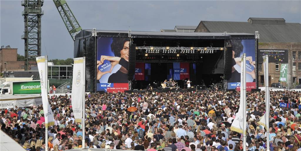Als Dorsten mit WDR 2 das größte Fest der Stadtgeschichte feierte Bühne auf Zechengelände