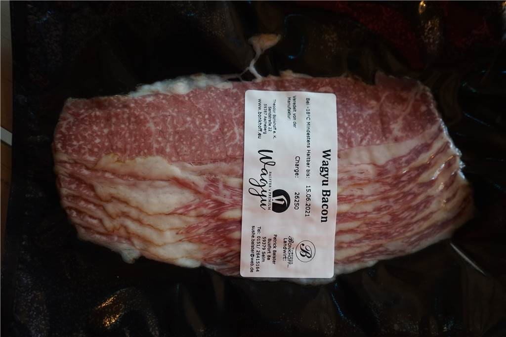 Eine besondere Delikatesse: Bacon vom Wagyu-Rind.