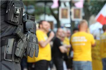 Eine Demonstration Dortmunder Neonazis.