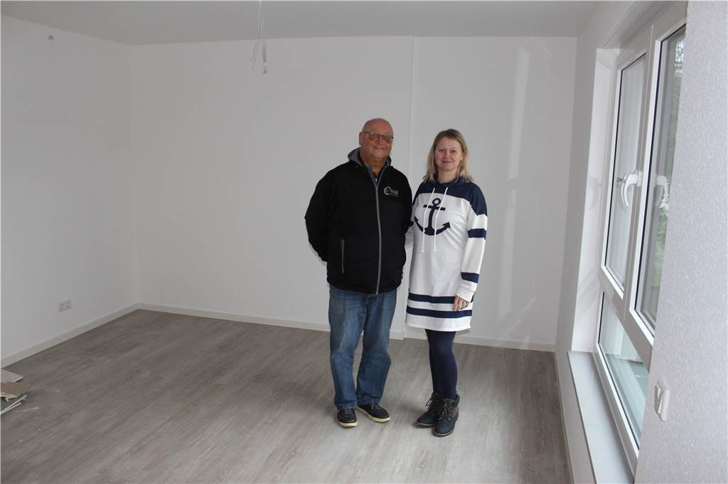 Neues Gesundheitszentrum: Erste Mieter ziehen im März ein Eine der Wohnungen in der neun Wohngruppe: Die Mieter mit Demenz können ihre eigenen Möbel mitbringen.
