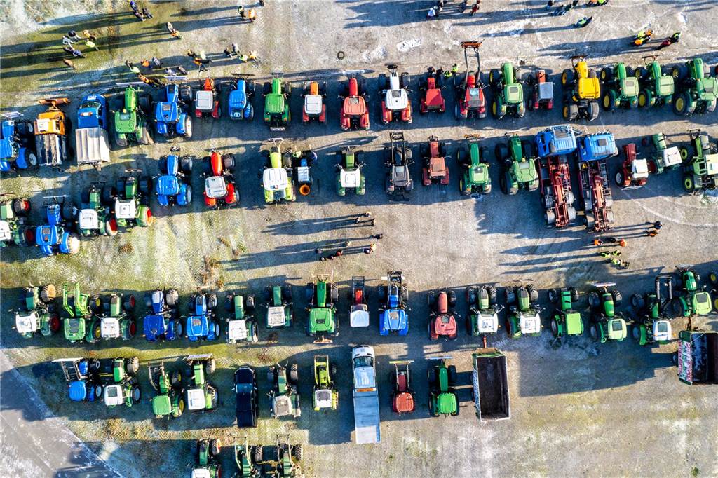 Bauern-Demo in Recklinghausen: Fotostrecke vom Protestzug der Landwirte Bauerndemo am 8.1.2024 in Recklinghausen