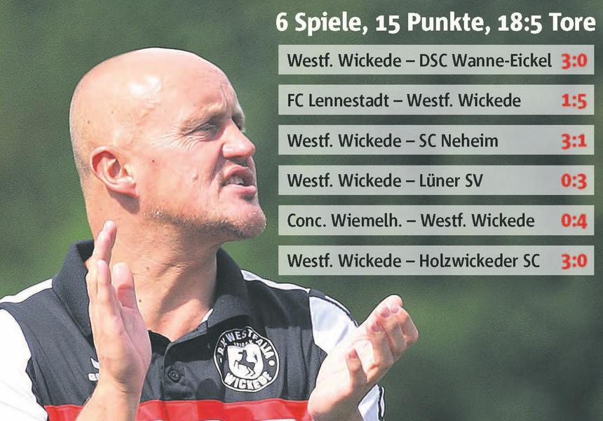 Trennung von Schott schweißt Wickede zusammen Eine eindrucksvolle Serie hat Westfalenligist Westfalia Wickede seit der Bekanntgabe vom Abschied des Trainers Marko Schotts hingelegt.