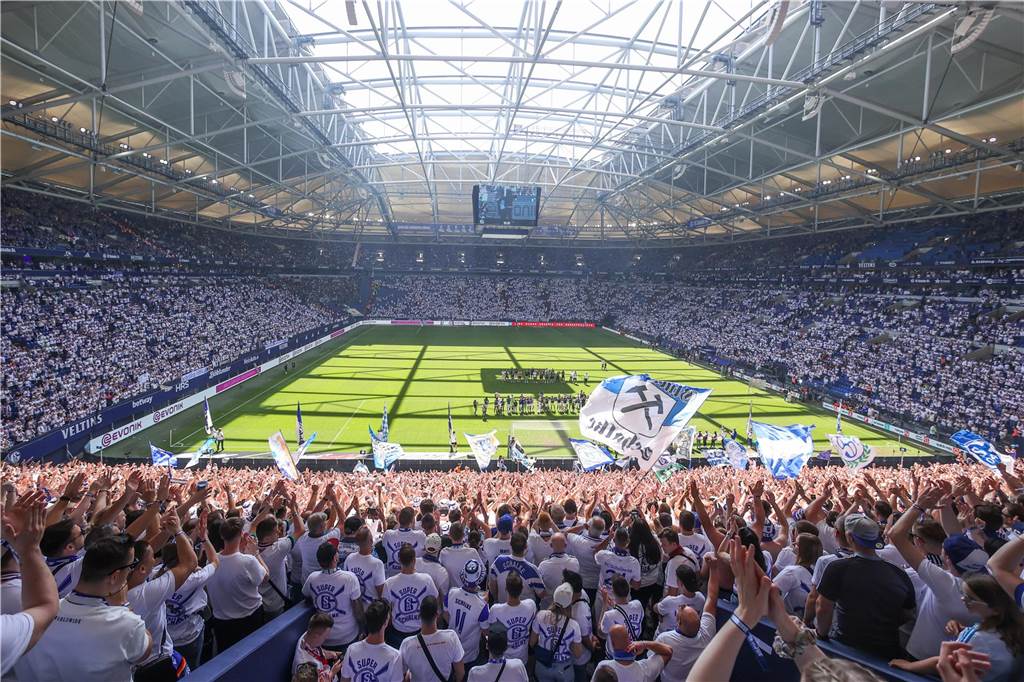 Schalke ist stolz auf neuen Weltrekord: Eine großartige Atmosphäre herrschte beim Schalker Heimspiel gegen Rostock.