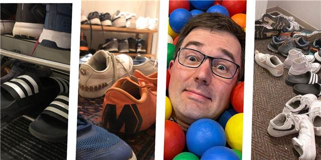 Von Adilette bis Arbeitsschuh und Haufen überall: Unser Schuh-Memory