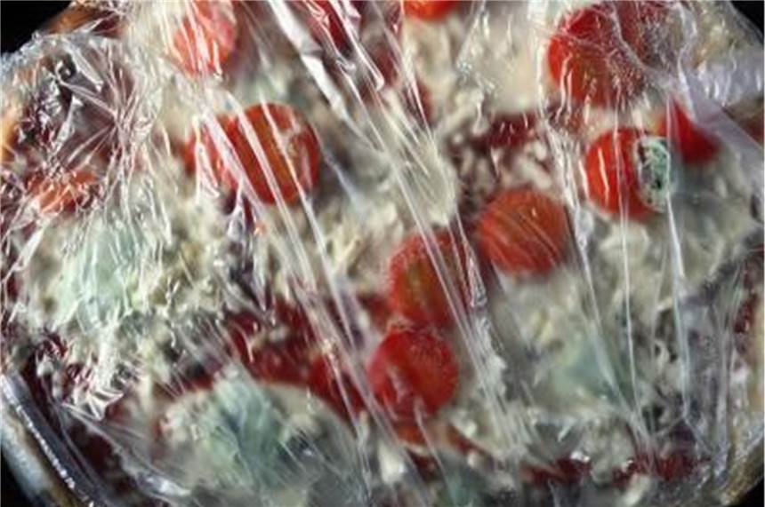 In NRW werden immer mehr Fertiggerichte produziert Eine in Plastikfolie gepackte tiefgekühlte Fertigpizza mit Salami. Foto: Karl-Josef Hildenbrand/Archiv