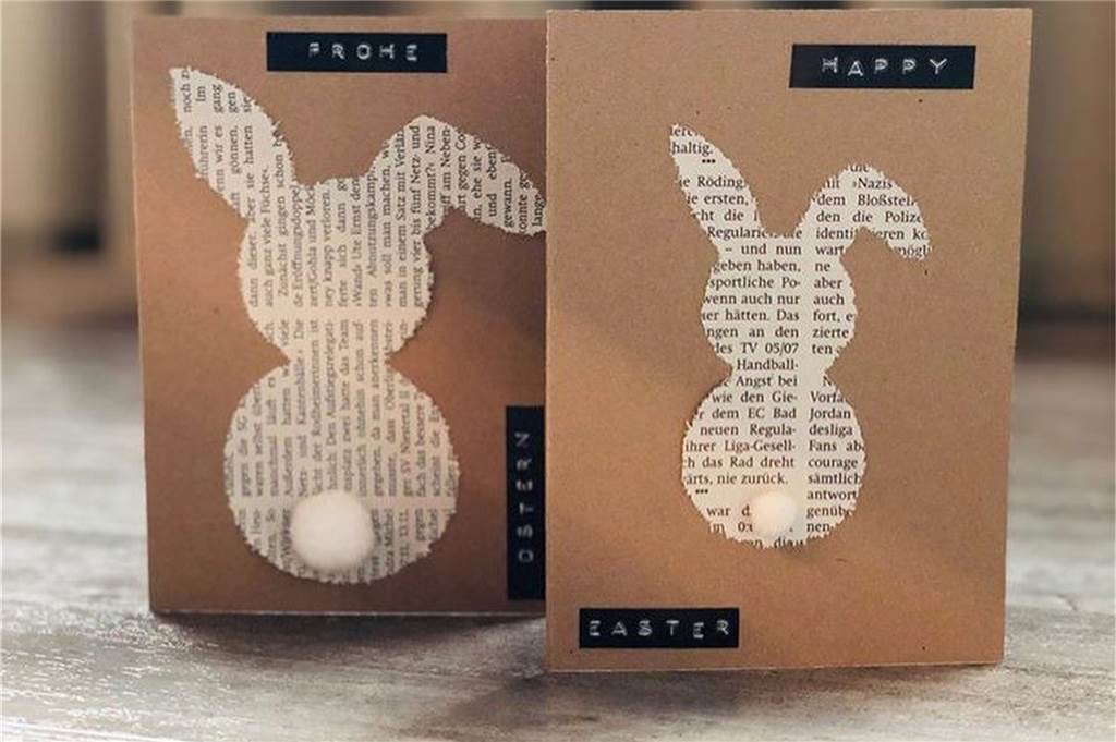 Oster-Basteln Last Minute: Gute-Laune-Ideen zum Nachmachen Eine Osterkarte auf neumodische Art