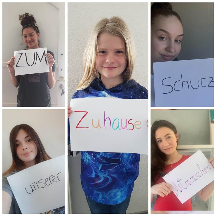 Aktion „Wir bleiben verbunden“ schweißt Lehrer und Schüler zusammen Eine Schülercollage des Berufskollegs in Castrop-Rauxel (BKCR)