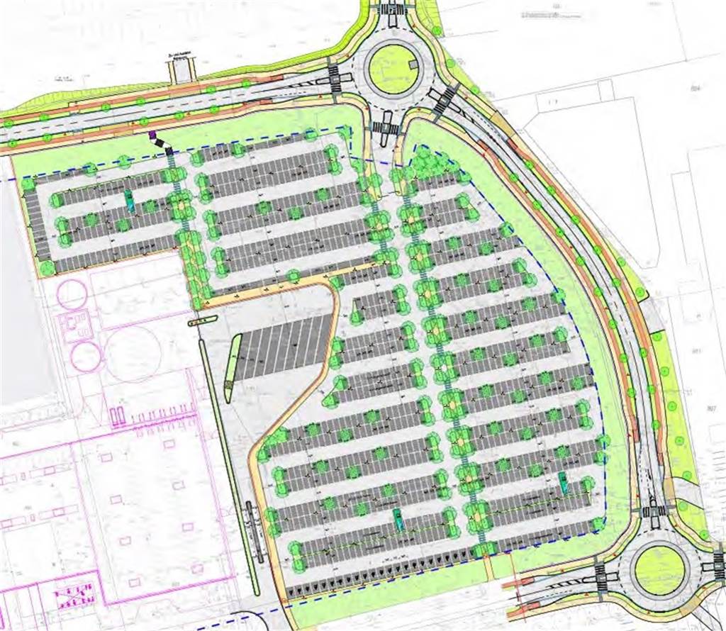 Das ist der Zeitplan für die Bauarbeiten auf dem neuen Wilo-Campus Eine Skizze des geplanten Parkplatzes.