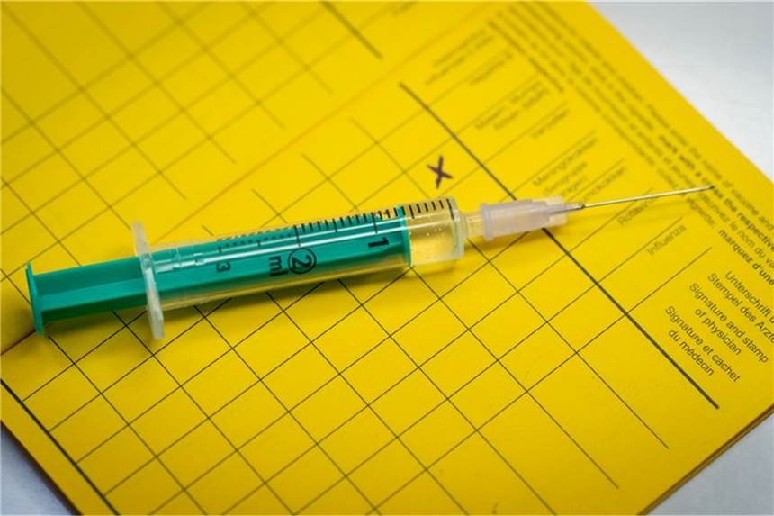 Fehler bei der Impfstoffbestellung: Ärzte streiten mit Krankenkassen Eine Spritze liegt auf einem Impfpass.