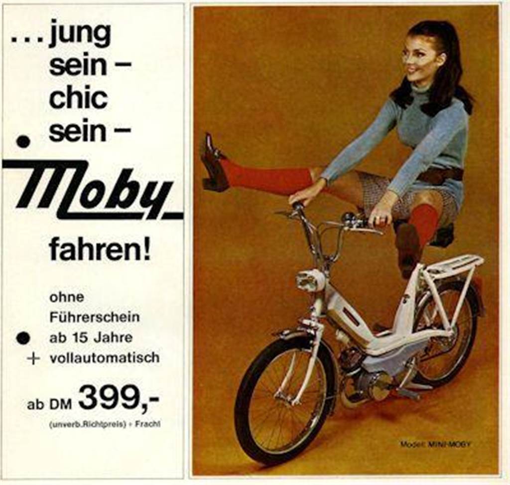 Eine Werbung aus den 70er-Jahren: Ein Mofa bekam man damals zu einem Preis von 399 DM.