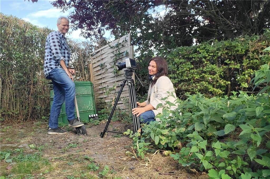 Eine zentrale Szene im Film "Die Taskforce-Nachbarn" spielt am Kompost im Huckarder Garten der Familie Januszewski.
