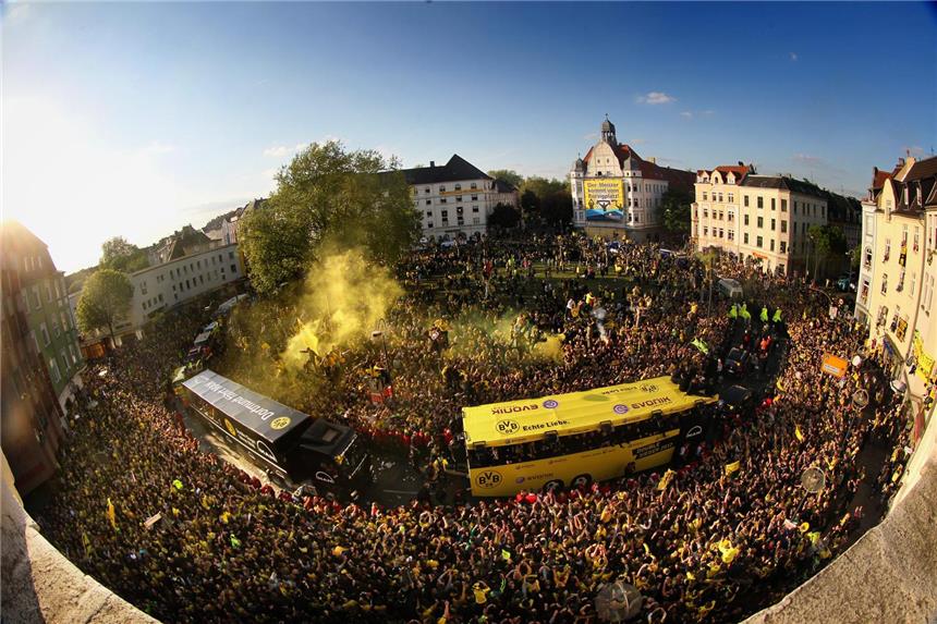 Stadt plant Public Viewing und BVB-Jubelkorso Einen Korso am Borsigplatz - den gibt es nur, wenn der BVB das DFB-Pokalfinale gewinnt.