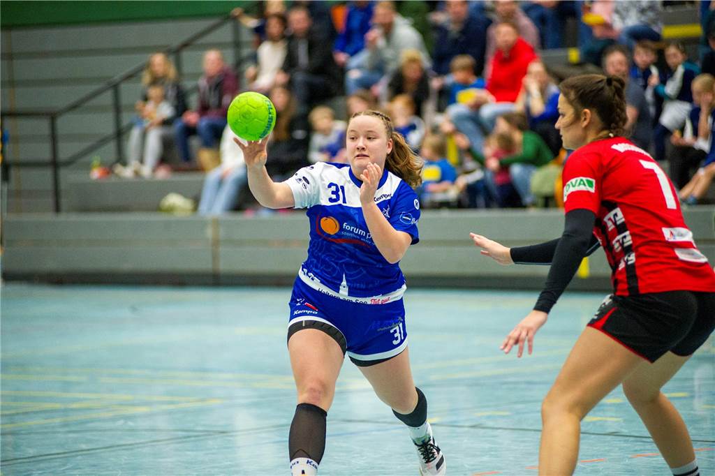 Einen überzeugenden 38:21-Sieg feierten die Verbandsliga-Damen des HSC Haltern-Sythen gegen die SpVg. Hesselteich-Siedinghausen.
