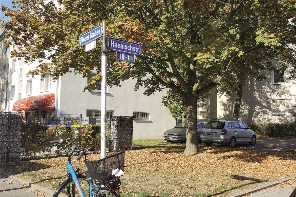 In der Dortmunder Innenstadt sollen mehr Sitzbänke stehen – die Standortsuche beginnt Einer der vorgeschlagenen Standorte für eine Sitzbank liegt an der Ecke Neuer Graben/Haenischstraße.