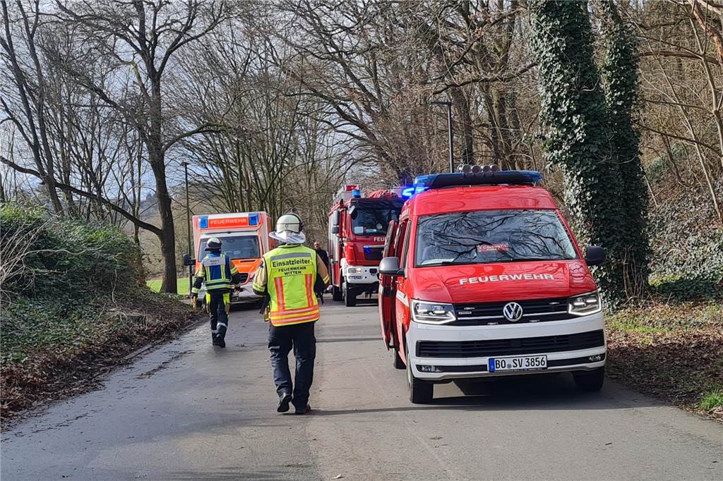 Dramatische Rettungsaktion: Kanute kentert auf der Ruhr - und klammert sich an Betonstütze Einsatzkräfte der Feuerwehren waren wie die DLRG im Einsatz. Fast 60 Menschen halfen bei der Rettung.