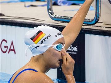 Elena Krawzow wundert sich über die Zeit der Siegerin. Foto: Jens Buettner