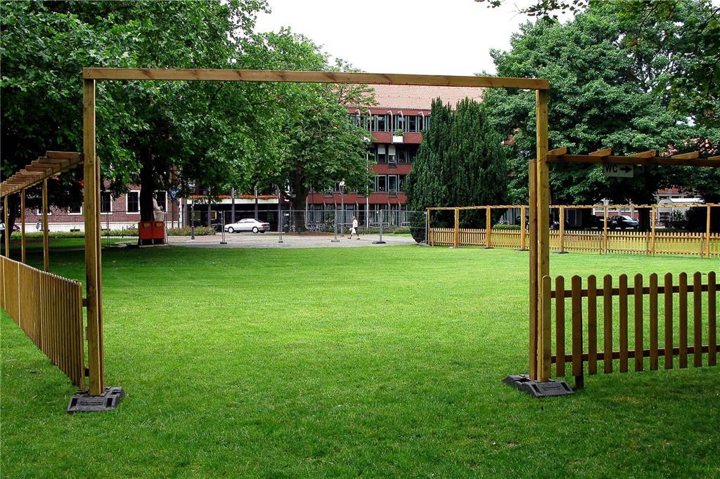 EM 2008: Die für die Public Viewing vorgesehene Fläche im Galen-Park wurde markiert.