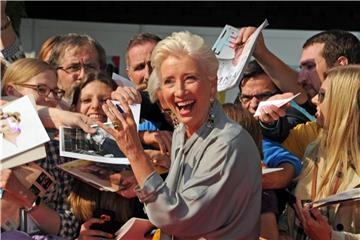 Emma Thompson fühlt sich in München sichtlich wohl. Foto: Ursula Düren