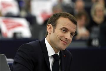 Emmanuel Macron im Europäischen Parlament in Straßburg. Foto: Jean Francois Badias/AP
