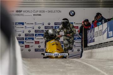 Endlich wieder in den Eiskanal: Pablo Nolte, hier als Spurbob-Fahrer beim Weltcup 2015 auf seiner Heimstrecke in Winterberg, freut sich auf seine erste Europacup-Saison. 